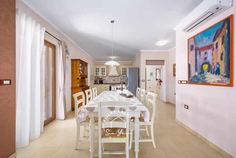 Dining area in villa
