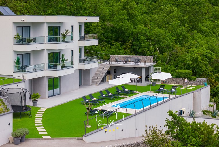 Modern luxury villa with private pool near Opatija