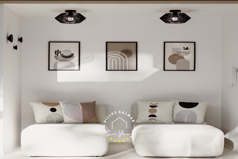 Minimalist spa decor with soothing colours at Villa Amoreta in Labin