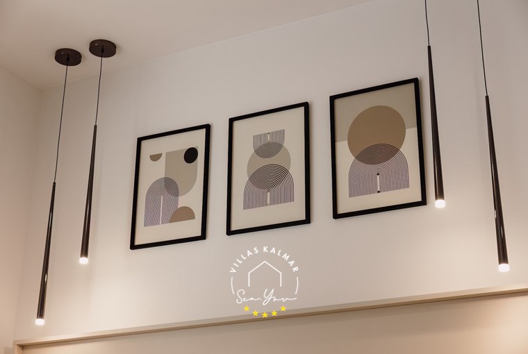 Design details and natural materials inside Villa Amoreta wellness villa in Istria