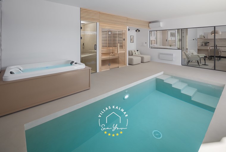 Exclusive infrared sauna inside Villa Amoreta’s private spa area