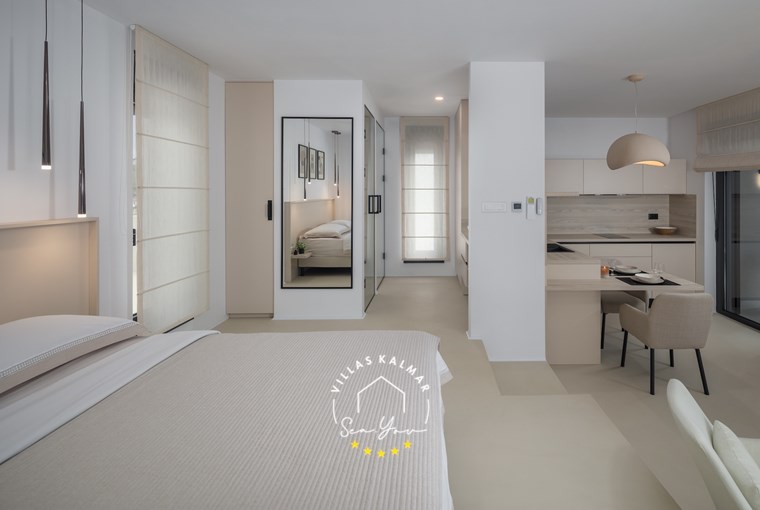 Contemporary interior design with natural textures and soft tones - Villa Amoreta in Labin-Rabac