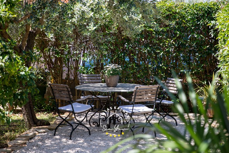 Idyllic dining area in Villa garden